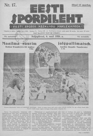 Eesti Spordileht ; 17 1926-05-06