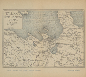 Tallinna ümbruskonna kaart : [kalendri lisa]