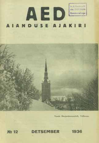 Aed : aianduse ajakiri ; 12 1936-12