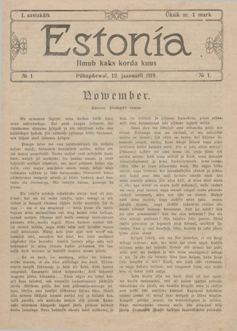 Estonia ; 1 1919-01-12