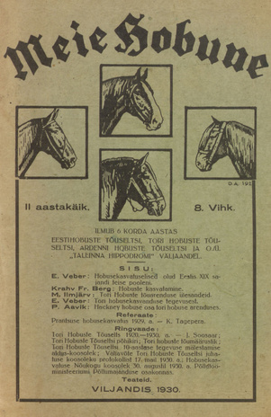 Meie Hobune ; 8 1930