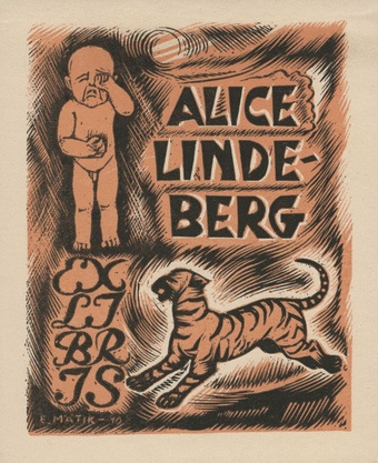 Alice Lindeberg ex libris 