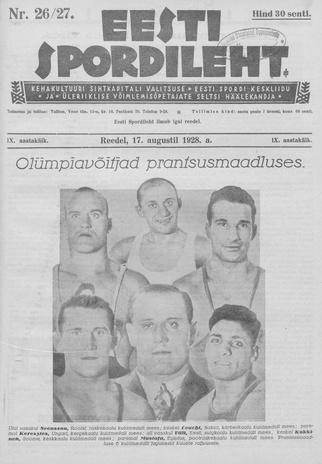 Eesti Spordileht ; 26/27 1928-08-17