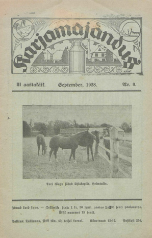 Karjamajandus ; 9 1928-09