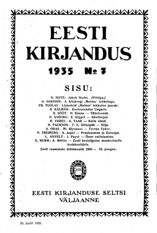 Eesti Kirjandus ; 7 1935