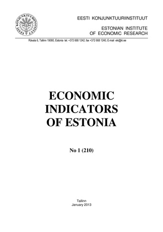 Economic Indicators of Estonia ; 1 2013-01