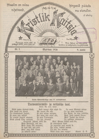 Kristlik Kaitsja : Eesti metodistide häälekandja ; 5 1928-05
