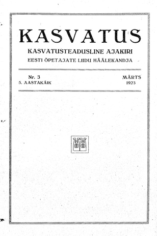 Kasvatus ; 3 1923-03