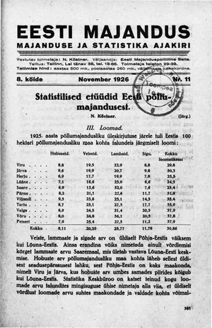 Eesti Majandus ; 11 1926-11