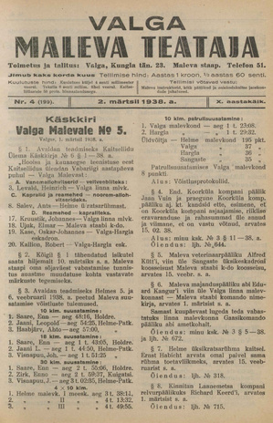 Valga Maleva Teataja ; 4 (199) 1938-03-02