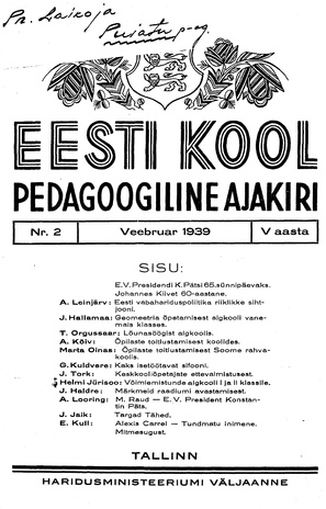 Eesti Kool ; 2 1939-02
