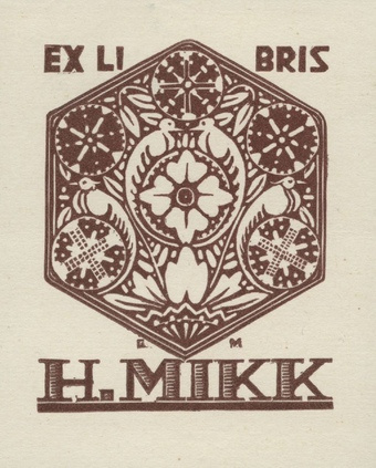 Ex libris H. Mikk 