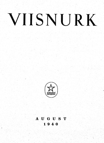 Viisnurk ; 1 1940-08