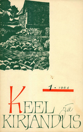 Keel ja Kirjandus ; 1 1964-01