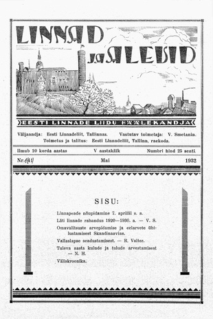 Linnad ja Alevid ; 1 (41) 1932-05