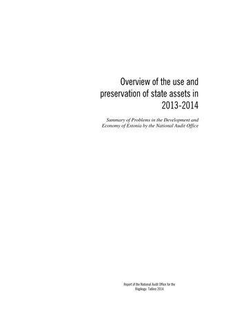Overview of the use and preservation of state assets in 2013-2014