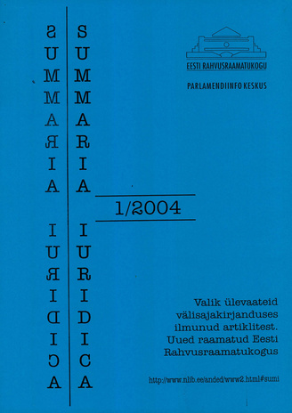 Summaria Iuridica ; 1 2004