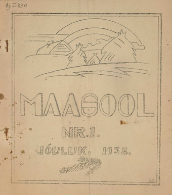 Maasool : Maanoorte Liidu Tallinna osakonna ajakiri ; 1 1938