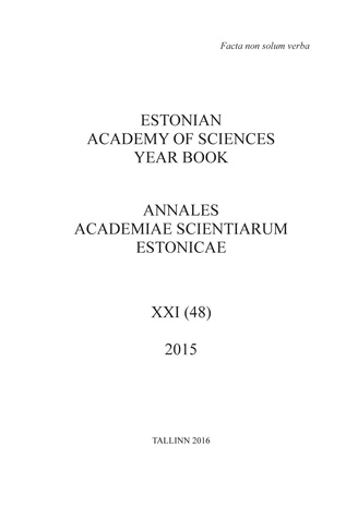 Estonian Academy of Sciences year book ; 21 (48) 2015