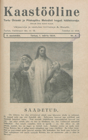 Kaastööline : Tartu Ühisabi Informatsioonileht ; 3 1934-03-01
