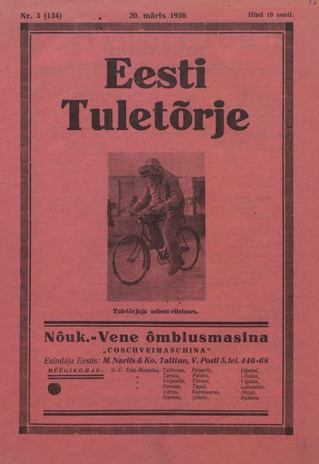 Eesti Tuletõrje : tuletõrje kuukiri ; 3 (134) 1936-03-20