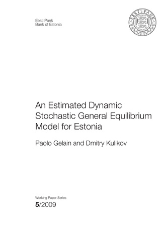 An estimated dynamic stochastic general equilibrium model for Estonia (Eesti Panga toimetised / Working Papers of Eesti Pank ; 2009)