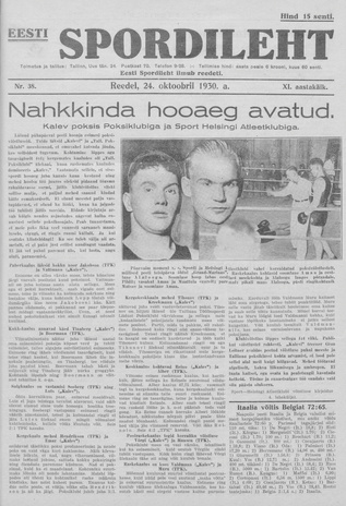 Eesti Spordileht ; 38 1930-10-24