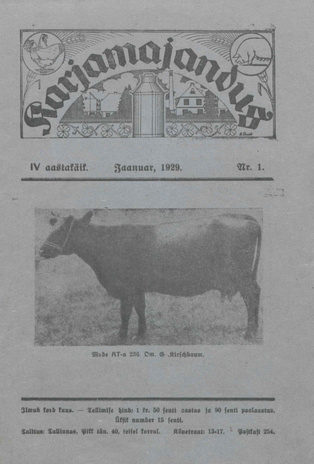 Karjamajandus ; 1 1929-01