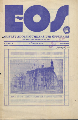 Eos : Gustav Adolfi Gümnaasiumi õppurkiri ; sügistalv 1935-1936