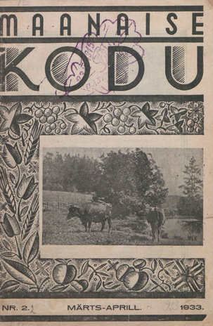 Maanaise Kodu : rahvalik kodumajanduse ajakiri ; 2 1933-03