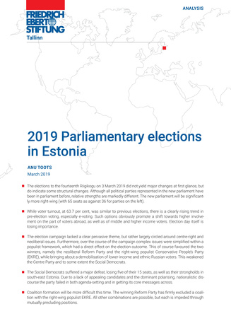 2019 parliamentary elections in Estonia : analysis 