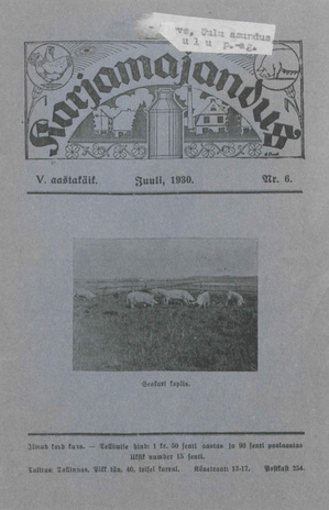 Karjamajandus ; 6 1930-07