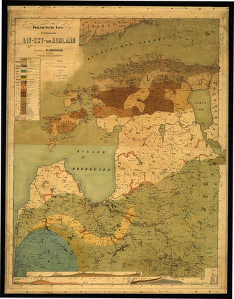 Geognostische karte der Ostseeprovinzen Liv- Est- und Kurland