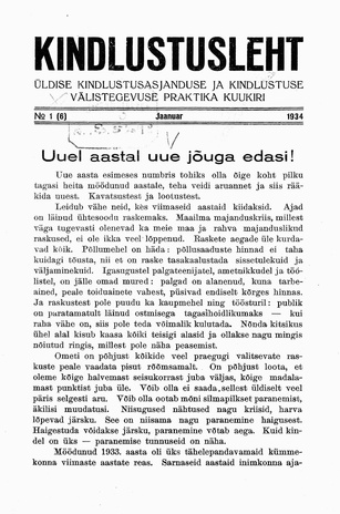 Kindlustusleht ; 1 (6) 1934-01