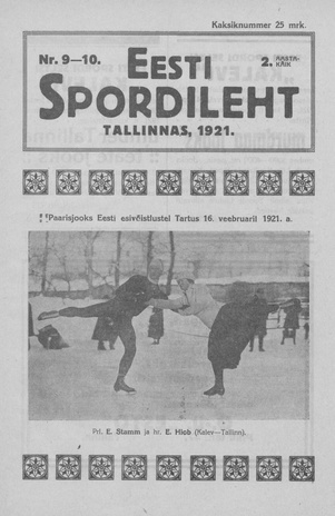 Eesti Spordileht ; 9-10 (24-25) 1921-04-09