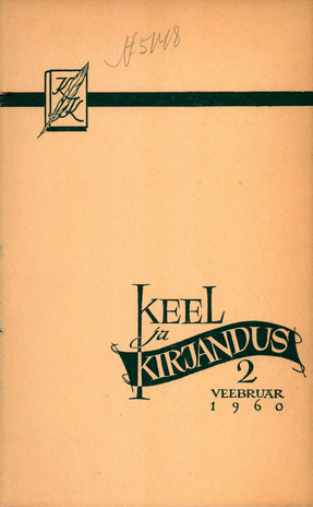 Keel ja Kirjandus ; 2 1960-02