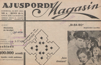 Ajuspordi Magasin ; 4 1933-11-18