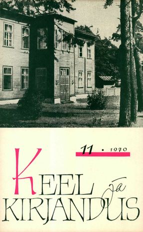 Keel ja Kirjandus ; 11 1970-11