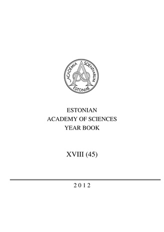 Estonian Academy of Sciences year book ; 18 (45) 2012