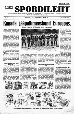 Eesti Spordileht ; 4 1931-01-23