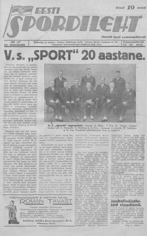 Eesti Spordileht ; 47 1932-09-12