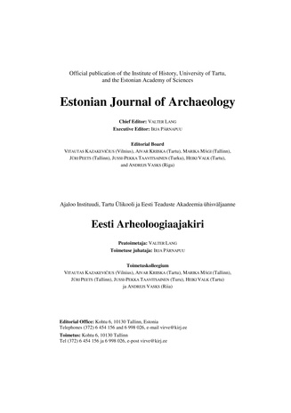 Eesti Arheoloogiaajakiri = Estonian Journal of Archaeology ; 2