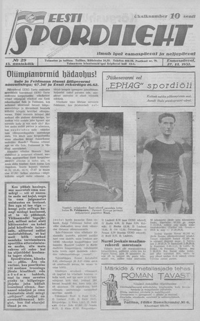 Eesti Spordileht ; 29 1932-06-27