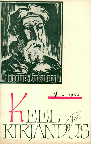 Keel ja Kirjandus ; 1 1968-01