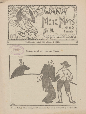 Vana Meie Mats : nalja- ja pilkekunsti nädalkiri ; 39 1919-10-10