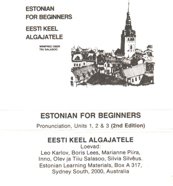 Estonian for beginners. Tape 1