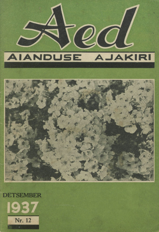 Aed : aianduse ajakiri ; 12 1937-12