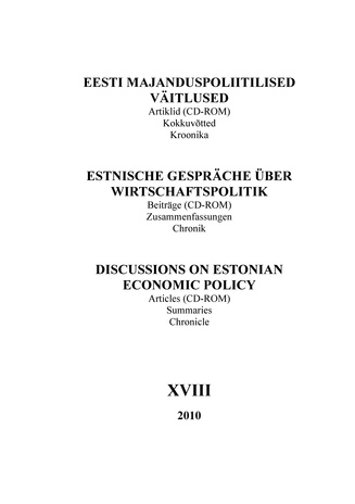 Eesti majanduspoliitilised väitlused : artiklid ; 18