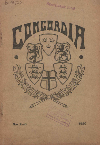 Concordia : Pohjoismaiden koulunuorison äänenkannattaja ; 2-3 1920-03/04