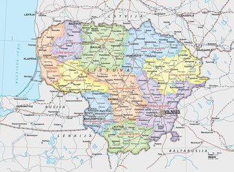 [Lietuva] : [administratiiivne kaart] 